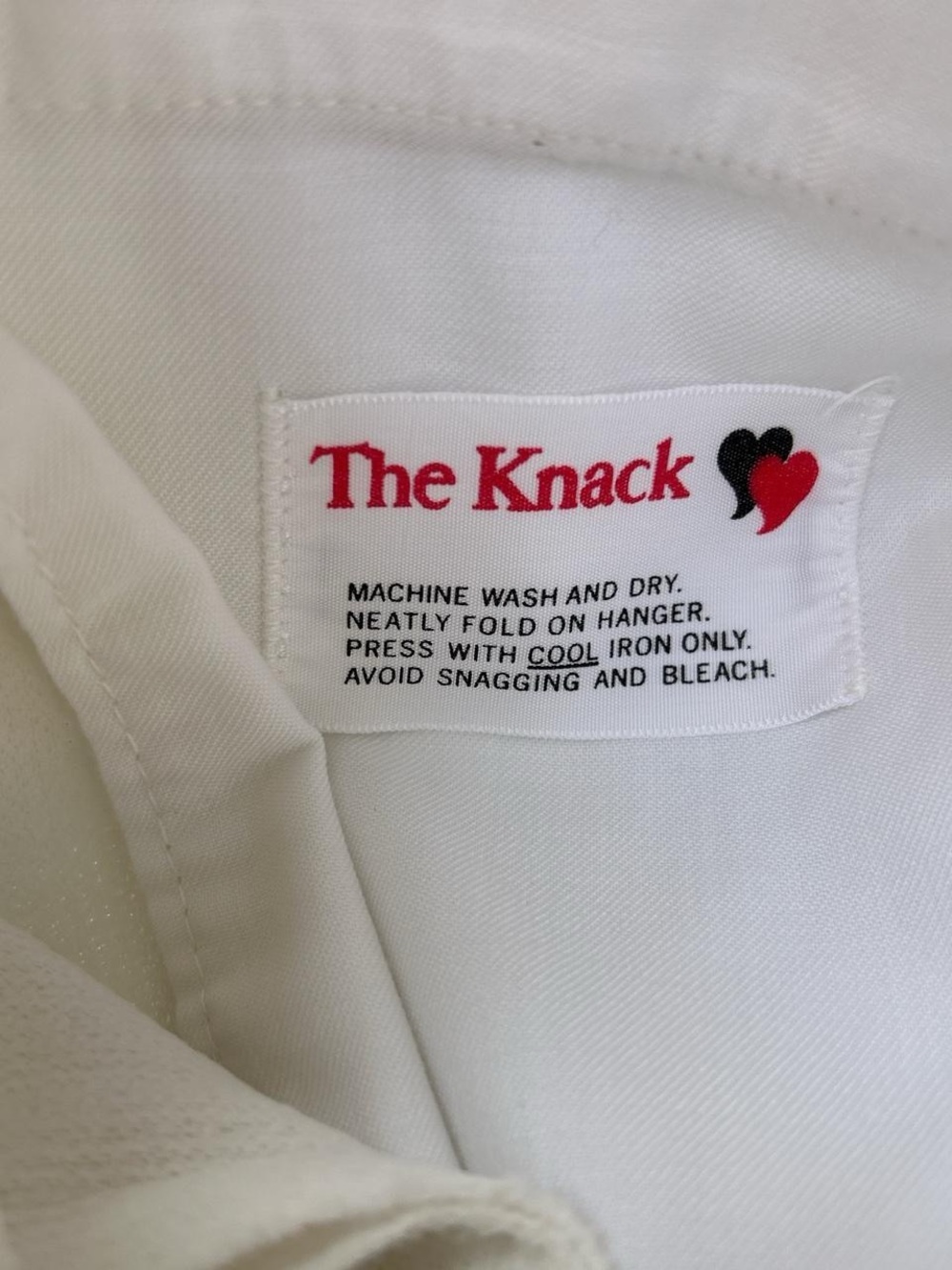 Vintage 70s The Knack White Leisure Pants Belted Disco USA 34x27 - Picture 3 of 4